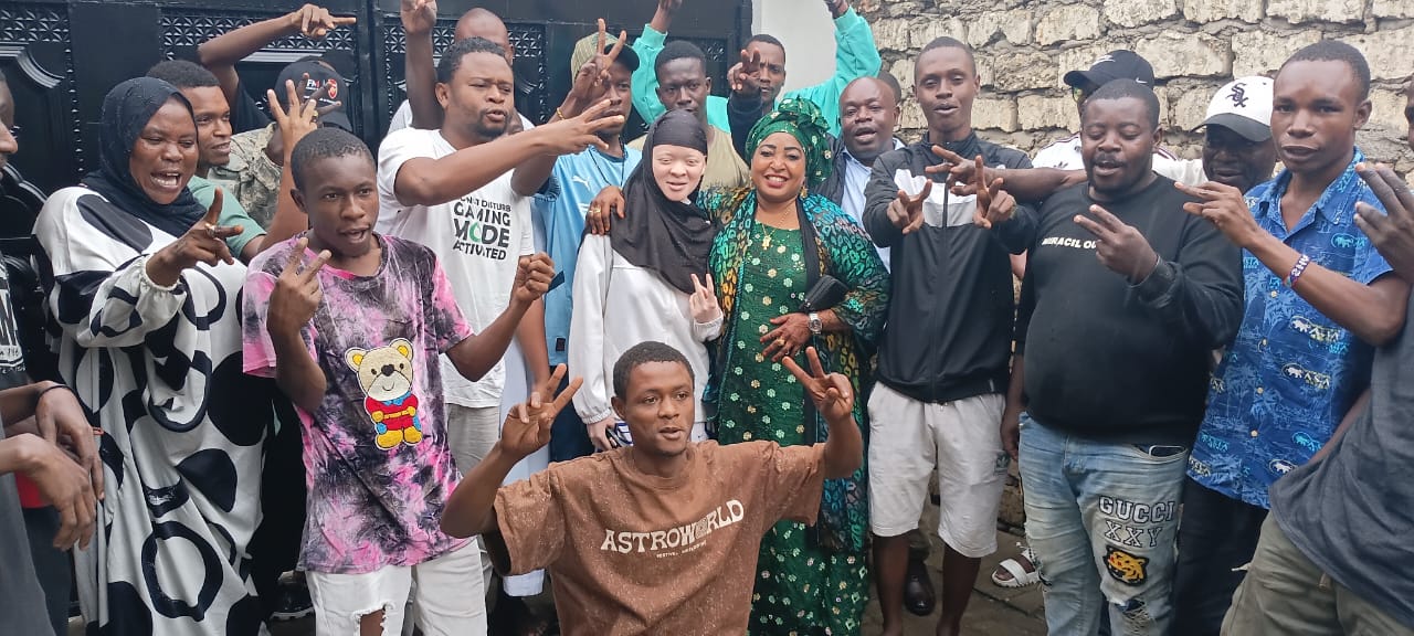 Foundation team connecting with local youth in Likoni